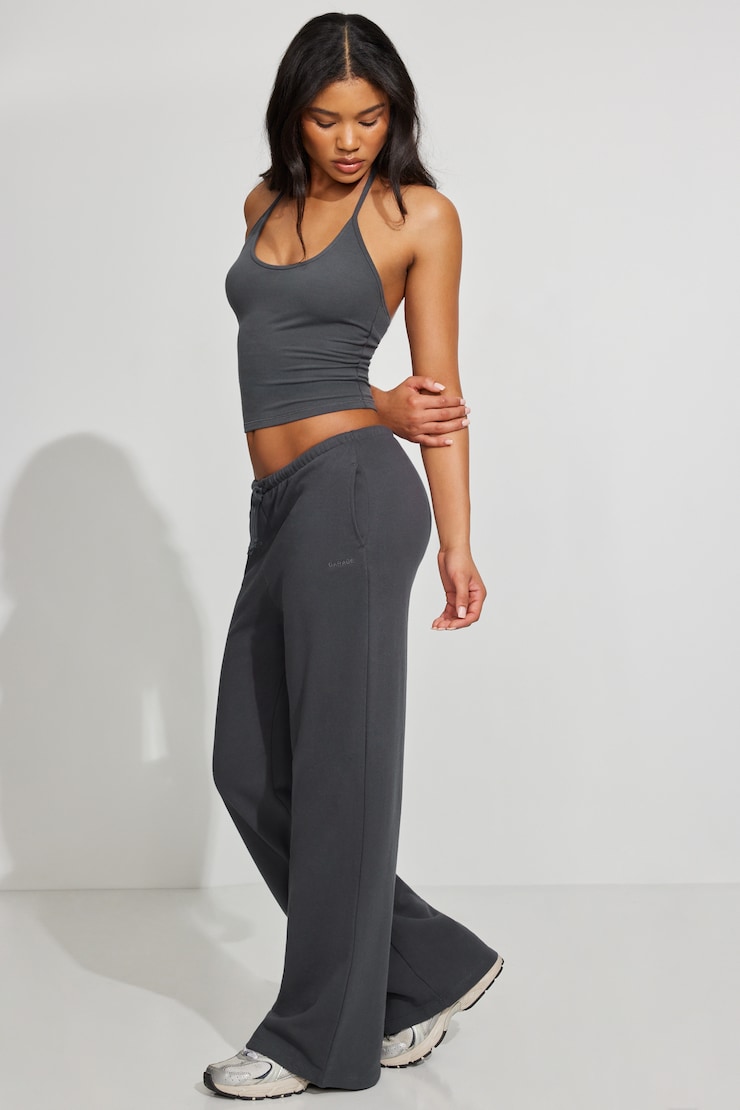 SoftTerry Wide Leg Sweatpants Gray