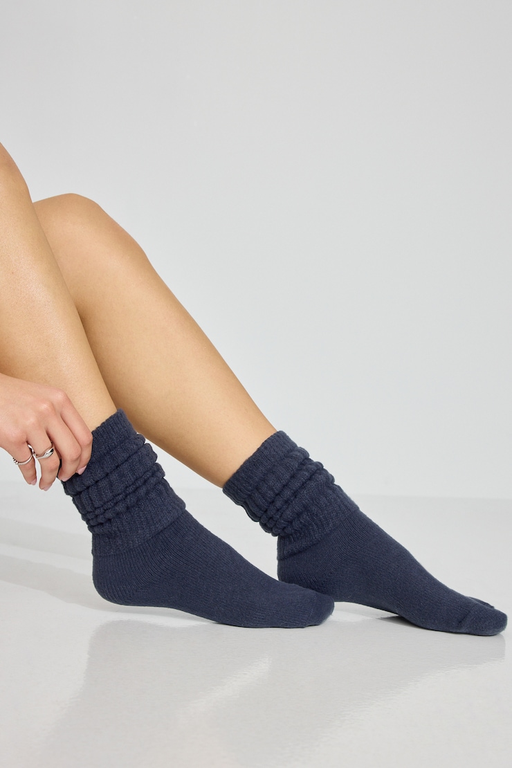 Scrunch Cloud Sock Navy