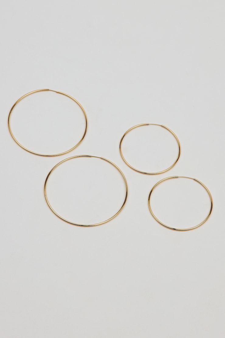 2 Pack Basic Super Skinny Hoops Yellow